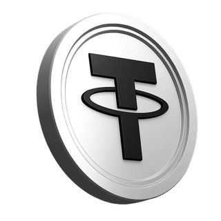 Pièce Tether USDT illustrée dans la section d'information de la plateforme